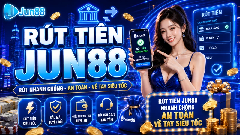 Hướng dẫn cách rút tiền Jun88 an toàn và chi tiết